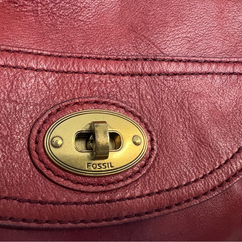 Fossil Rust/Burgundy Crossbody Bag - Picture 5 of 10